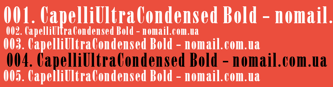 Шрифт CapelliUltraCondensed Bold