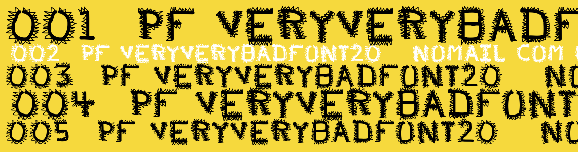 Шрифт pf_veryverybadfont20