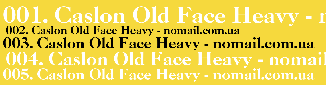 Шрифт Caslon Old Face Heavy