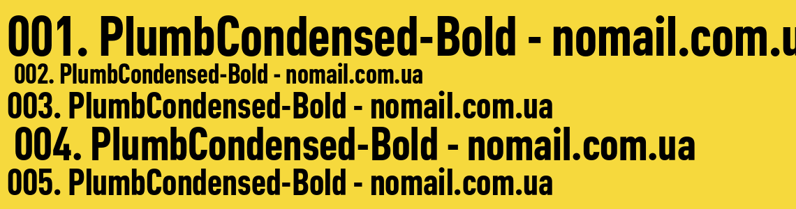 Шрифт PlumbCondensed-Bold