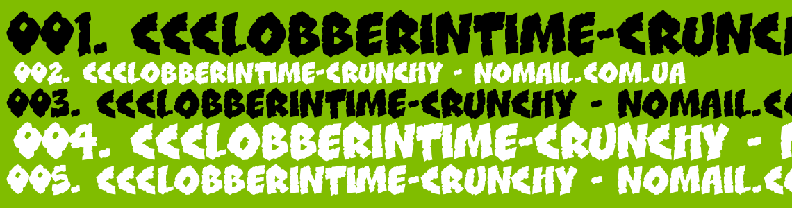 Шрифт CCClobberinTime-Crunchy