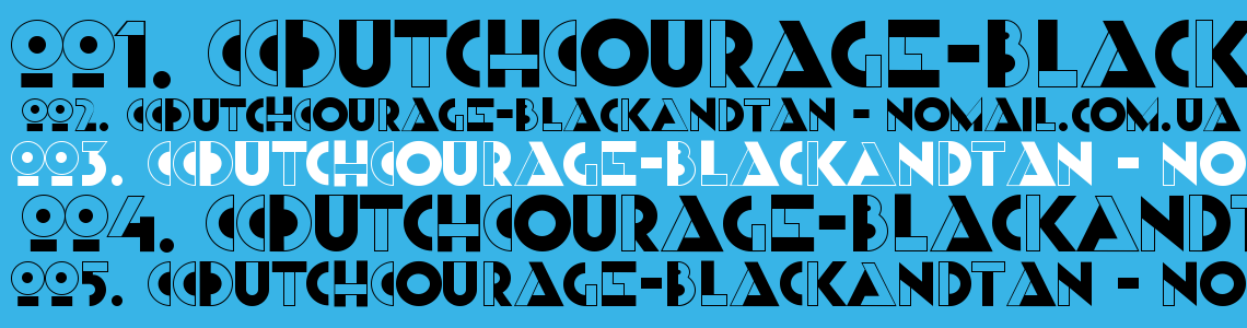 Шрифт CCDutchCourage-BlackAndTan