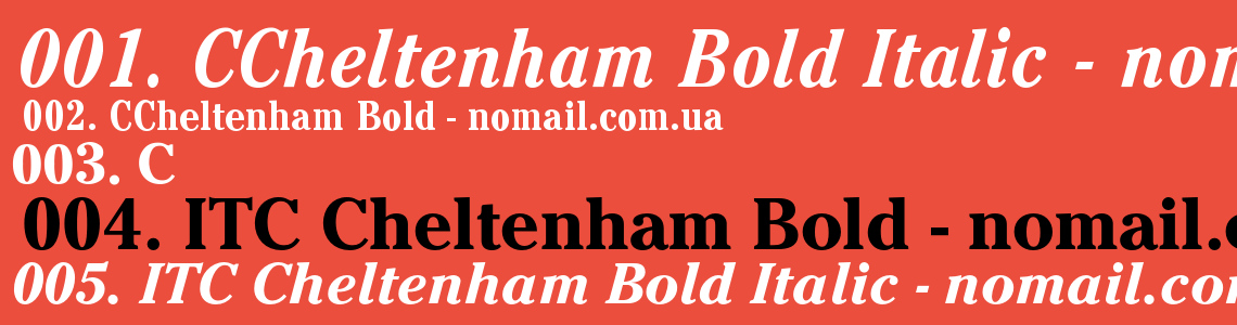 Шрифт Cheltenham-Bold