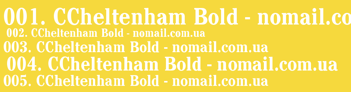 Шрифт CCheltenham Bold