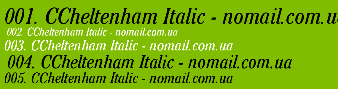 Шрифт CCheltenham Italic