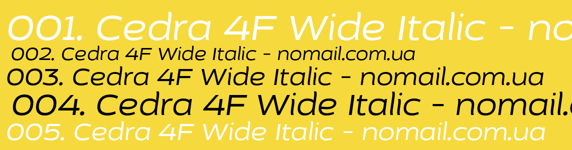 Druk wide Italic.