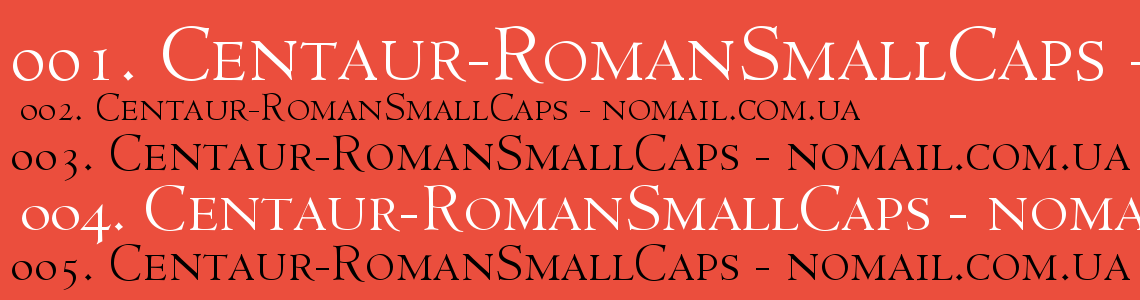 Шрифт Centaur-RomanSmallCaps