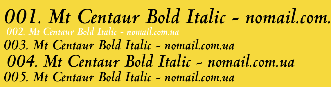 Шрифт Mt Centaur Bold Italic