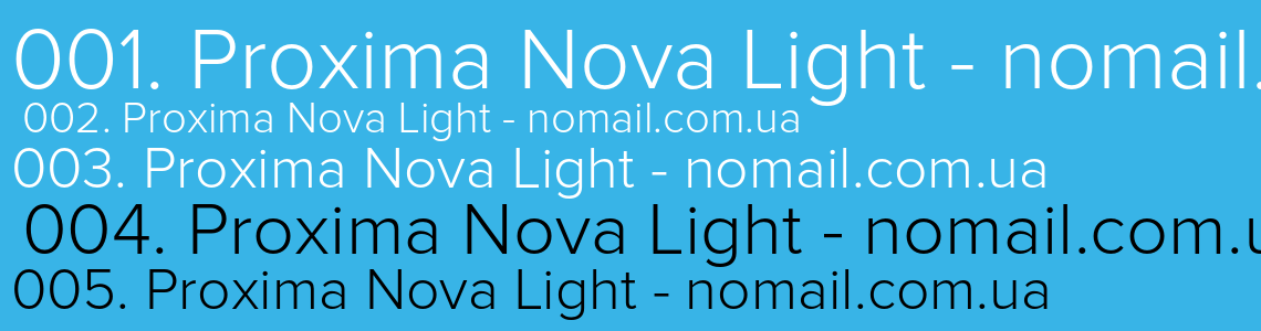 Шрифт Proxima Nova Light