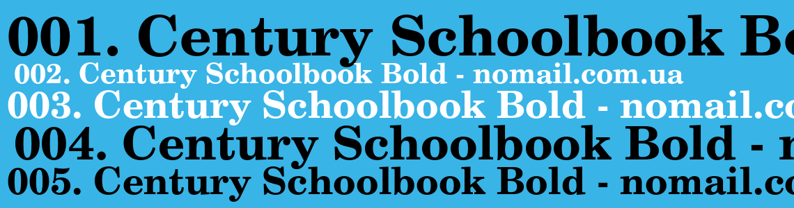 Шрифт Century Schoolbook Bold