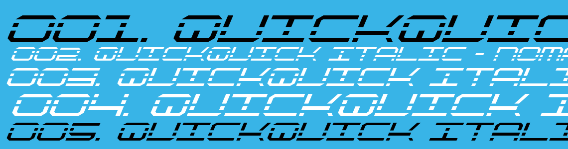 Шрифт QuickQuick Italic