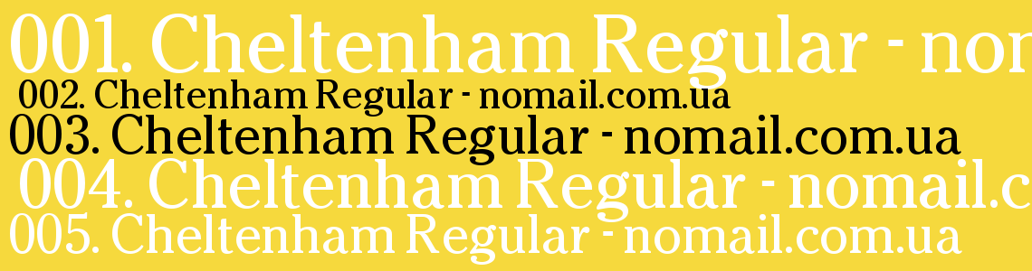 Шрифт Cheltenham Regular