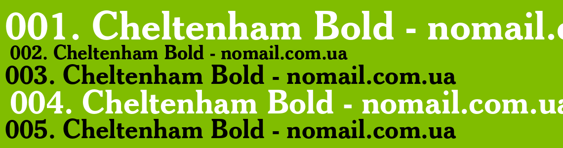 Шрифт Cheltenham Bold