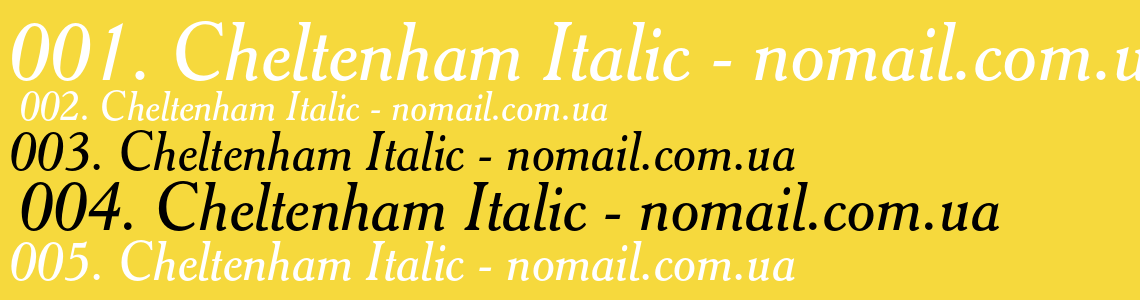 Шрифт Cheltenham Italic