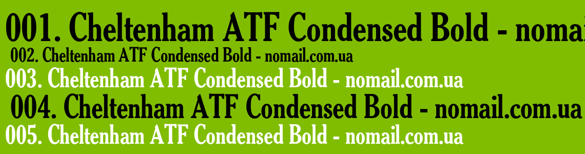 Шрифт Cheltenham ATF Condensed Bold