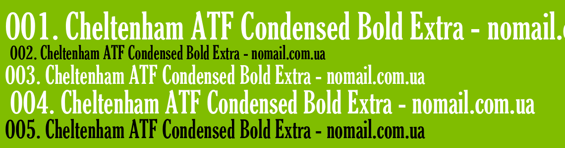 Шрифт Cheltenham ATF Condensed Bold Extra