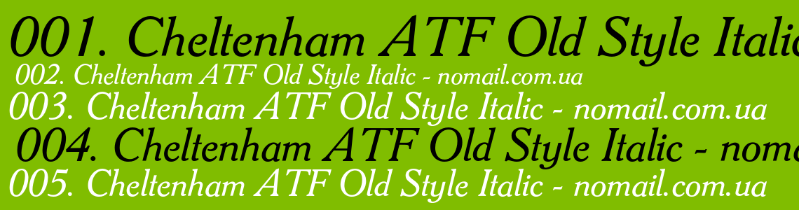 Шрифт Cheltenham ATF Old Style Italic