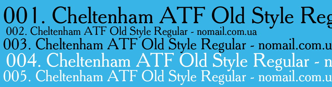 Шрифт Cheltenham ATF Old Style Regular