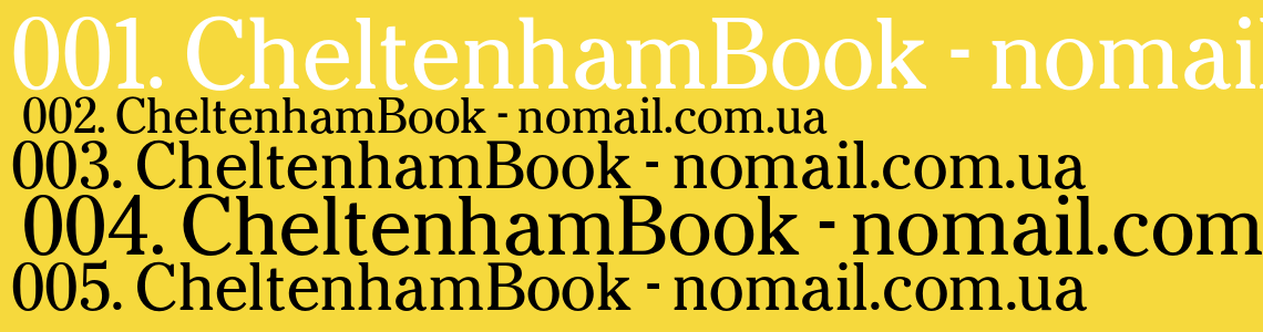 Шрифт CheltenhamBook