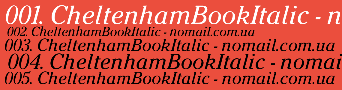 Шрифт CheltenhamBookItalic