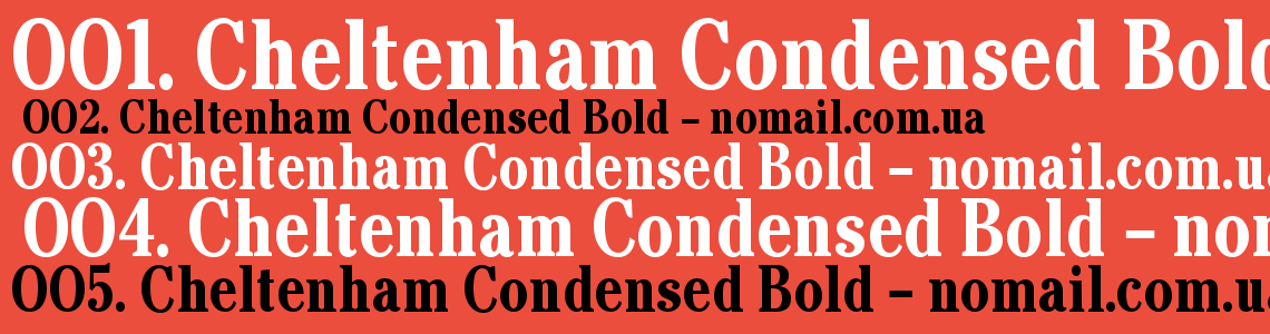 Шрифт Cheltenham Condensed Bold