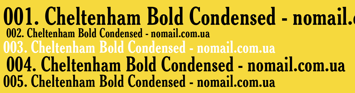 Шрифт Cheltenham Bold Condensed