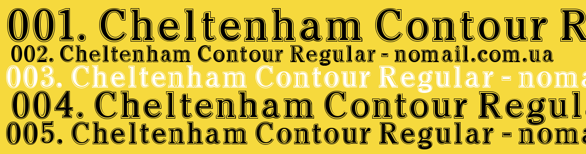 Шрифт Cheltenham Contour Regular