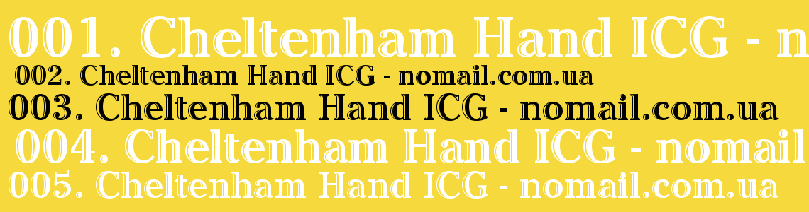 Шрифт Cheltenham Hand ICG