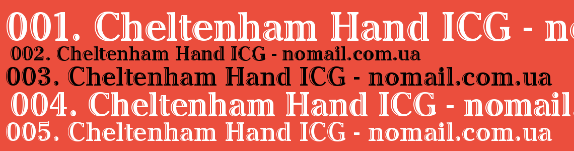 Шрифт Cheltenham Hand ICG