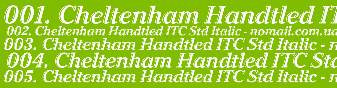 Шрифт Cheltenham Handtled ITC Std Italic