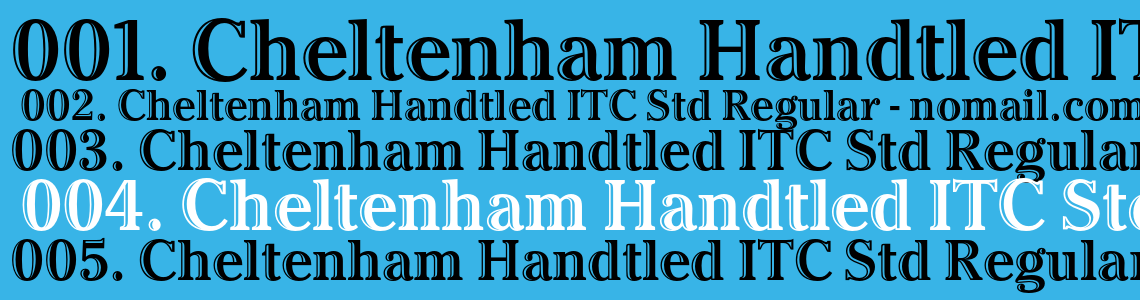 Шрифт Cheltenham Handtled ITC Std Regular