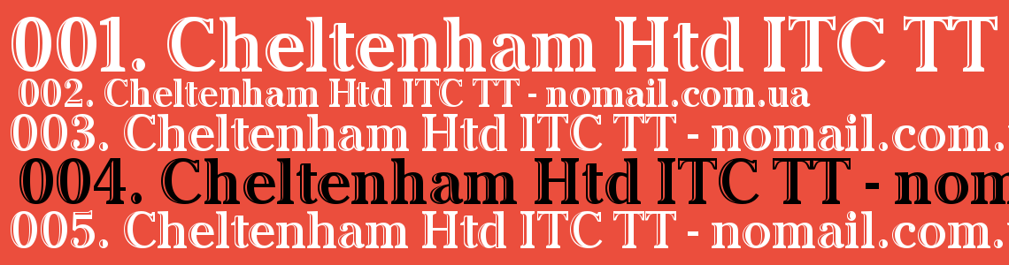 Шрифт Cheltenham Htd ITC TT