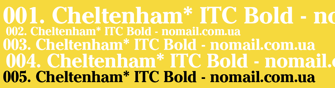 Шрифт Cheltenham* ITC Bold