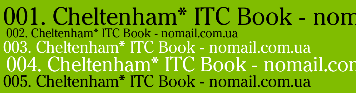 Шрифт Cheltenham* ITC Book