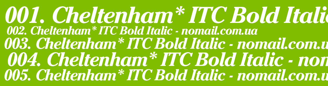 Шрифт Cheltenham* ITC Bold Italic