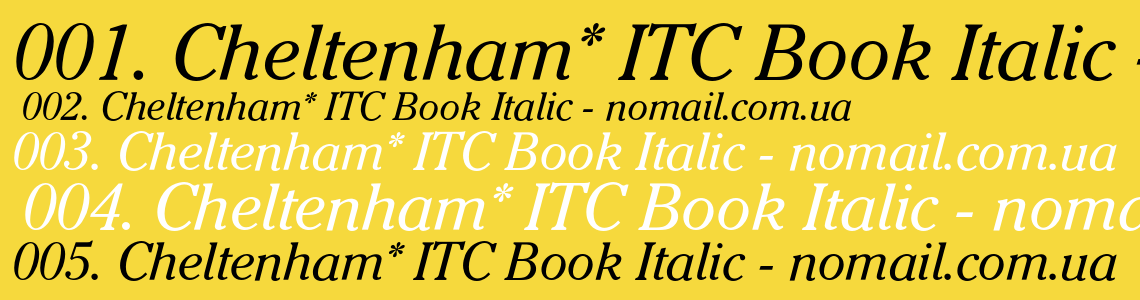 Шрифт Cheltenham* ITC Book Italic