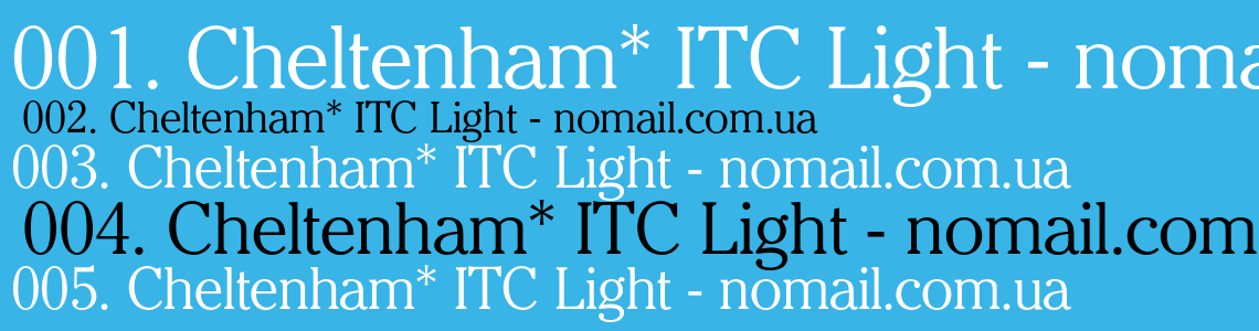 Шрифт Cheltenham* ITC Light