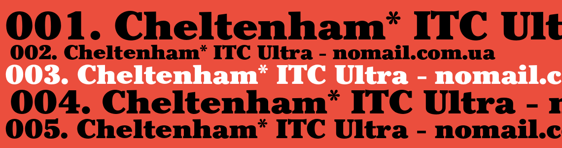 Шрифт Cheltenham* ITC Ultra