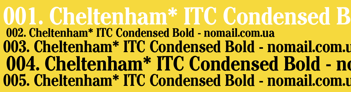 Шрифт Cheltenham* ITC Condensed Bold