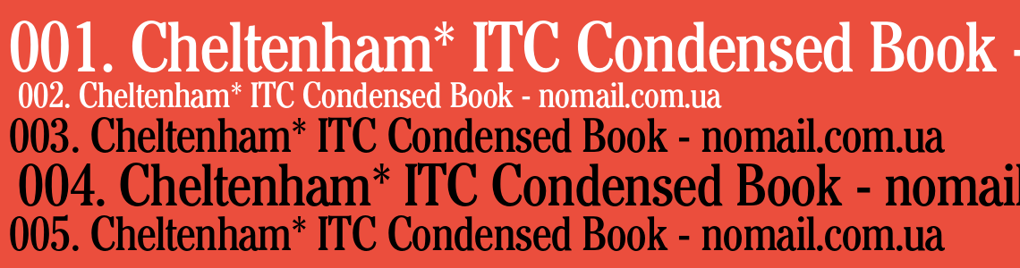 Шрифт Cheltenham* ITC Condensed Book