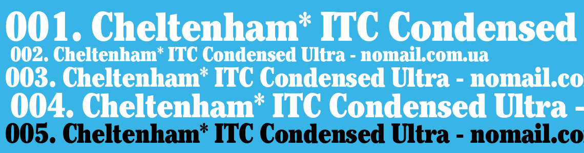 Шрифт Cheltenham* ITC Condensed Ultra