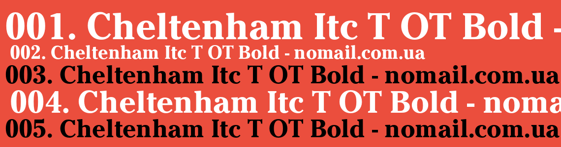 Шрифт Cheltenham Itc T OT Bold