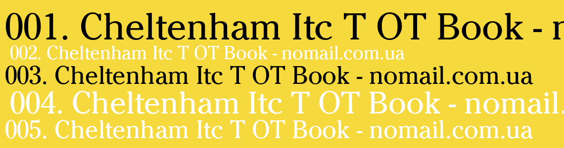 Шрифт Cheltenham Itc T OT Book