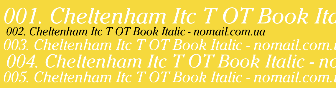 Шрифт Cheltenham Itc T OT Book Italic