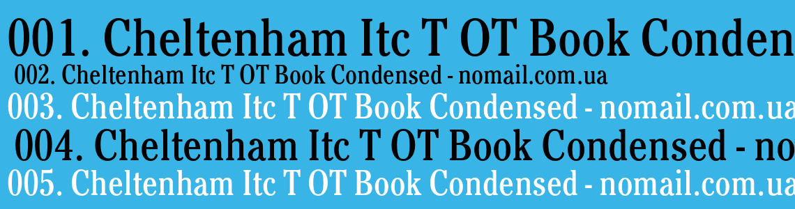 Шрифт Cheltenham Itc T OT Book Condensed