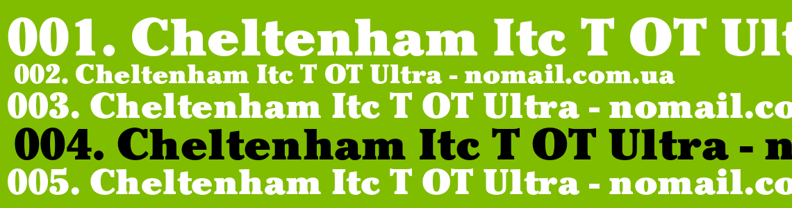 Шрифт Cheltenham Itc T OT Ultra