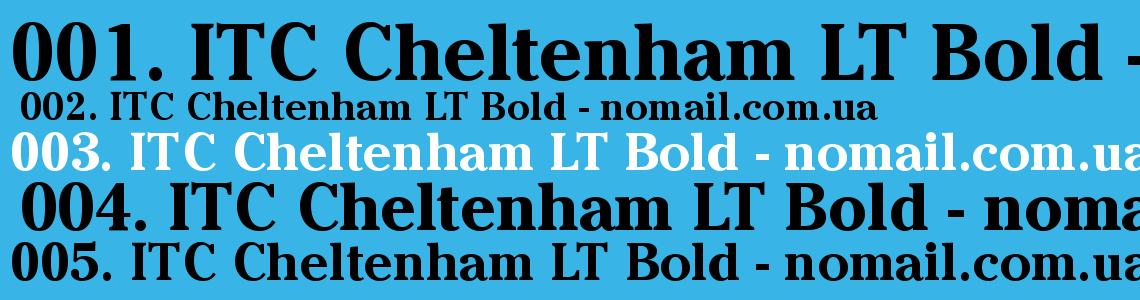 Шрифт ITC Cheltenham LT Bold