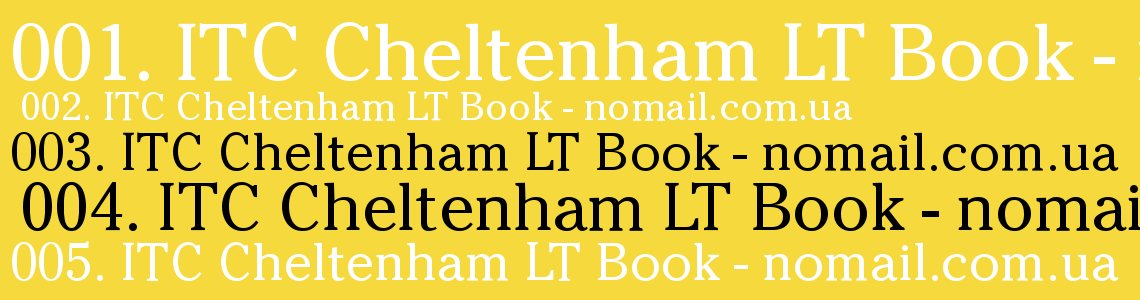 Шрифт ITC Cheltenham LT Book