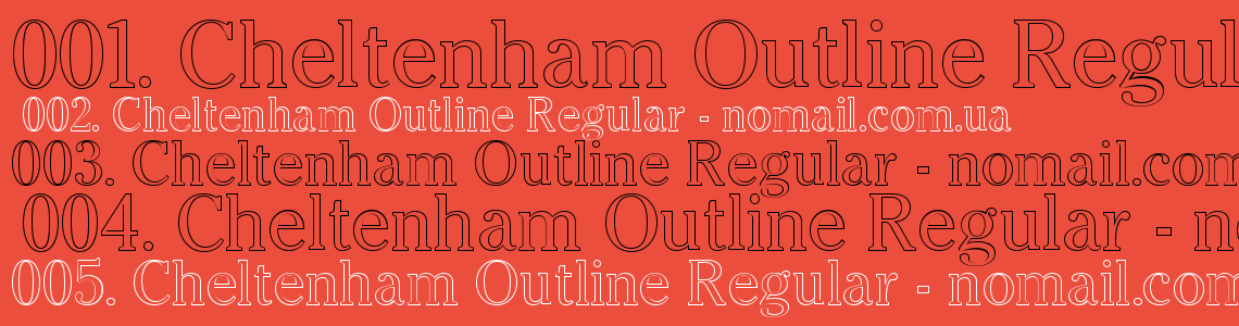 Шрифт Cheltenham Outline Regular