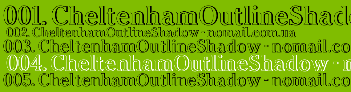 Шрифт CheltenhamOutlineShadow